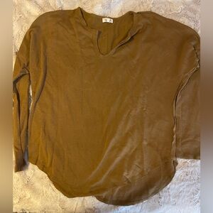 Three Bird Nest Mustard Tunic Top